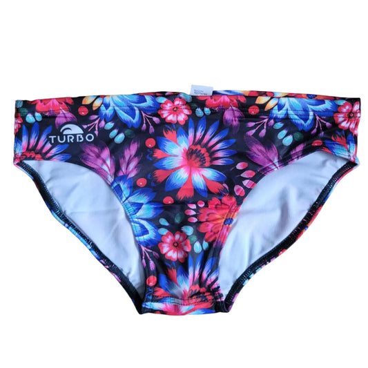 TURBO Black Flower - 730910 - Mens Suit - Water Polo