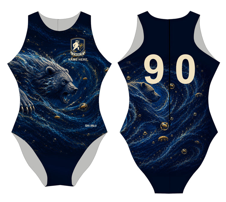 SHOALO Customised - Bern UWR Womens Water Polo Suits + NAME + NUMBER (various colours)