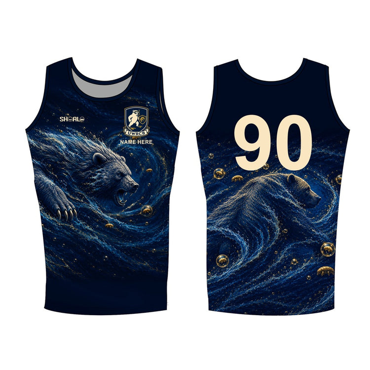 SHOALO Customised - Bern UWR Unisex CONTOUR TECH Vest (Singlet / Jersey) + NAME + NUMBER * To be worn in the pool (various colours))
