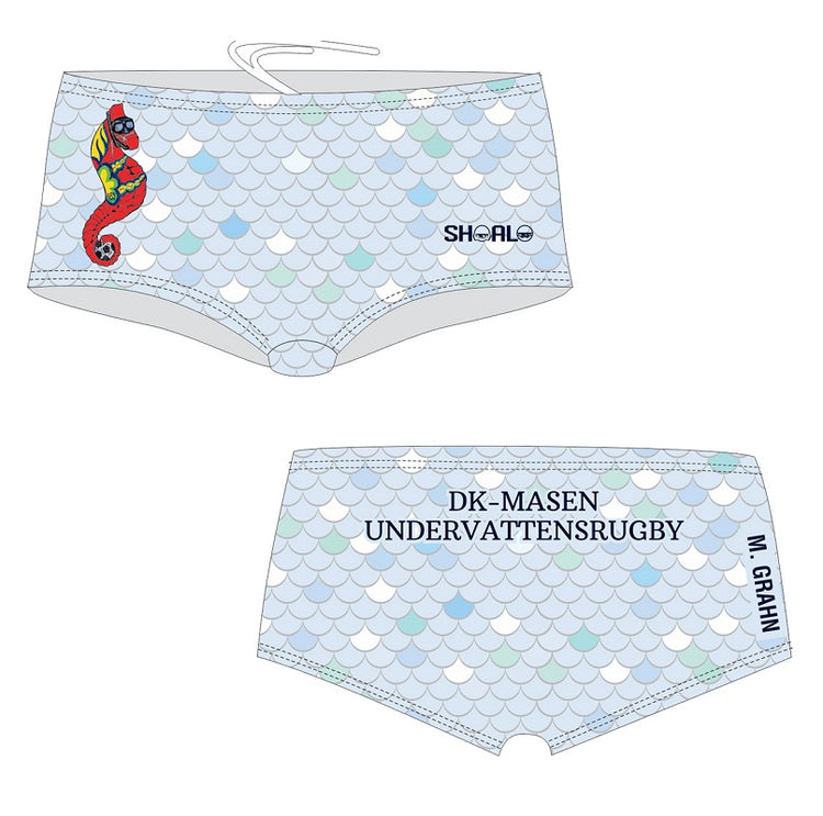 SHOALO Customised - DK Masen UWR Mens Aquashorts (M25) + NAME (Various Colours)