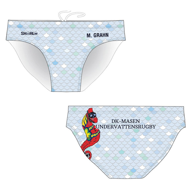 SHOALO Customised - DK Masen UWR Mens Water Polo Suits + NAME (Various Colours)