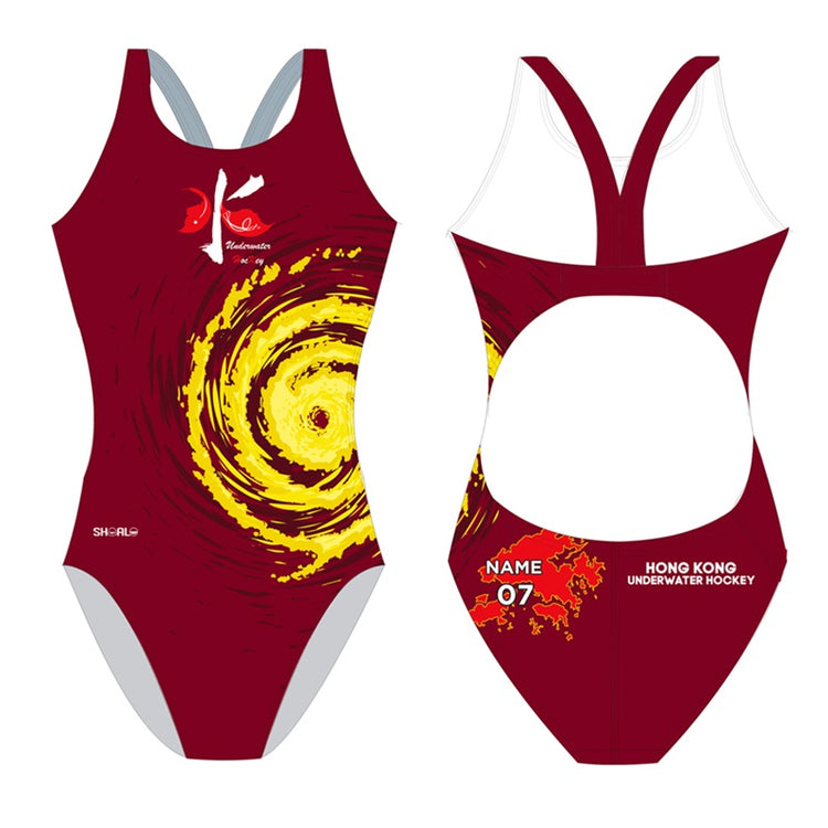 SHOALO Customised - Hong Kong UWH Womens Bladeback Suits + NAME