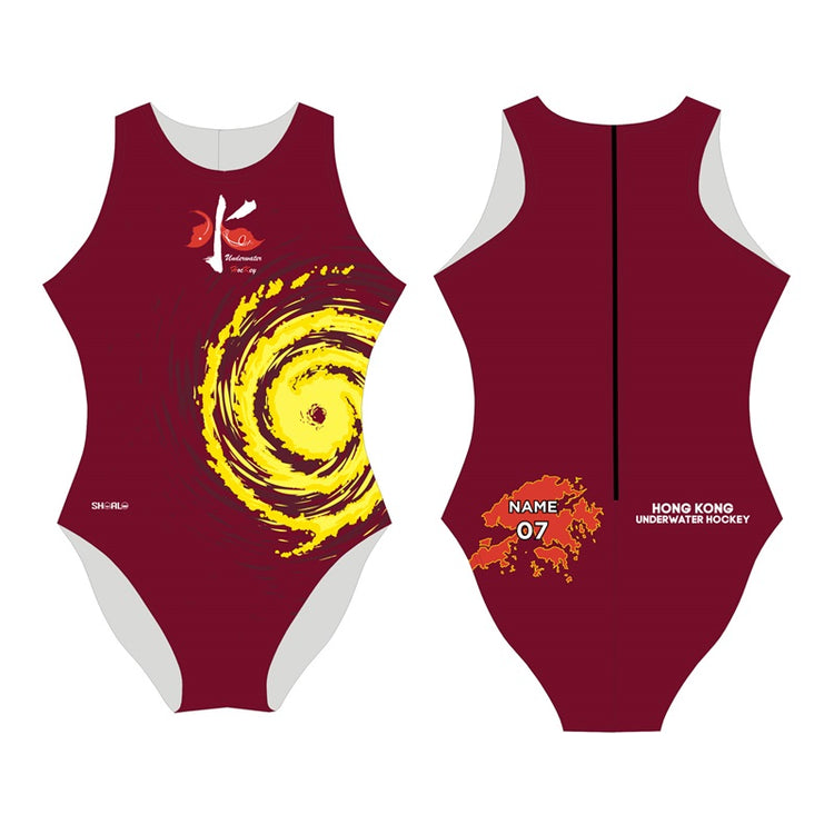 SHOALO Customised - Hong Kong UWH Womens Water Polo Suits + NAME