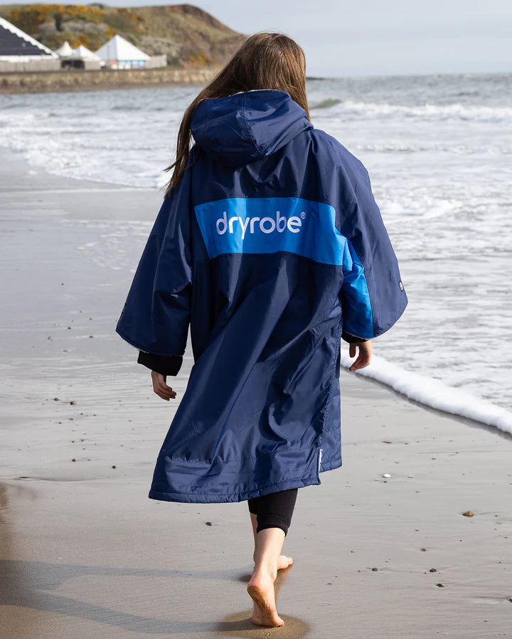 Dryrobe® REWORK - Navy Grey Cobalt Easy-Fit Kids Advance Changing Robe