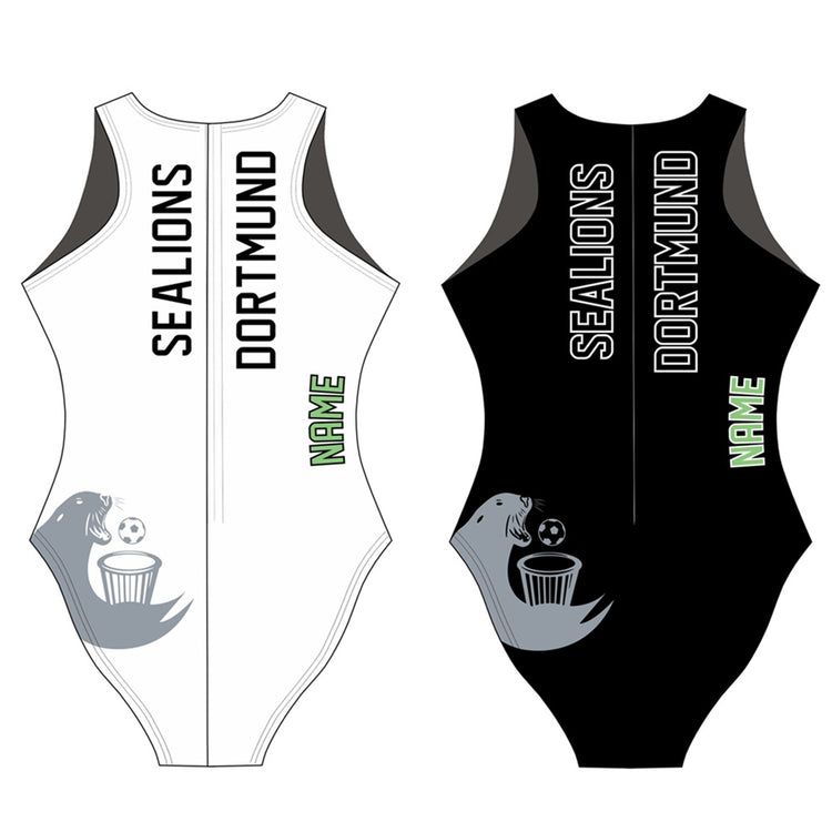SHOALO Customised - Sealions Womens Water Polo Suits + NUMBER + NAME