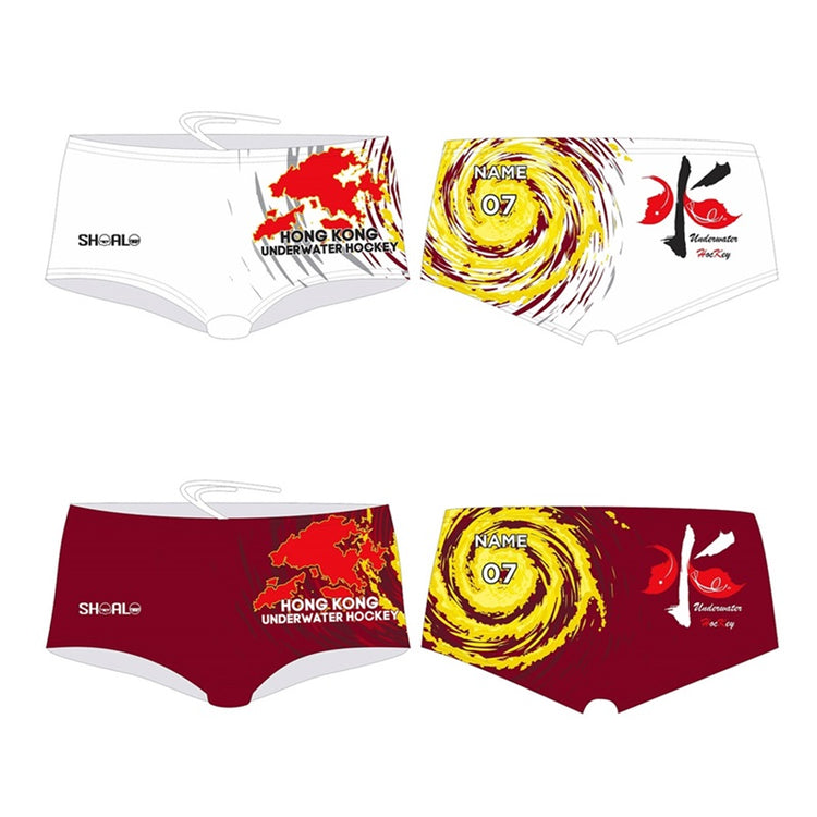 SHOALO Customised - Hong Kong UWH Mens Aquashorts (M25) + NAME