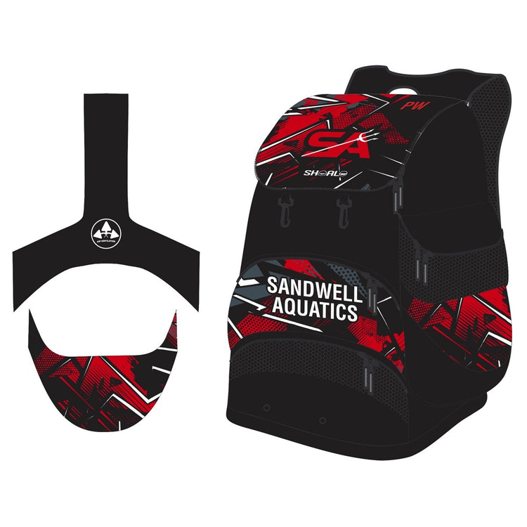 SHOALO Customised - Sandwell Aquatics LARGE Backpack / Rucksack + NAME