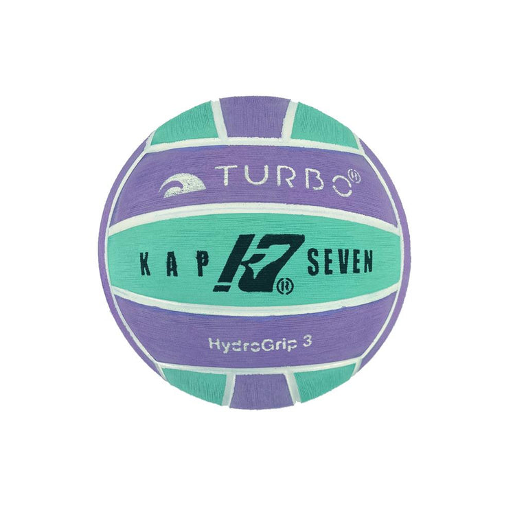 TURBO & KAP7 - Kids Green / Purple Water Polo Ball - Size 3 - Multicoloured