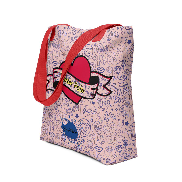 SHOALO This Girl Can Water Polo - Tote Bag (15″ × 15″)