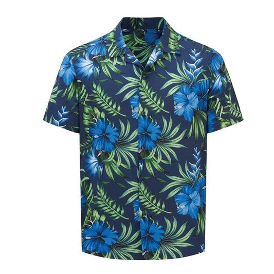 Summer Tour Men's Blue Flower Shirt