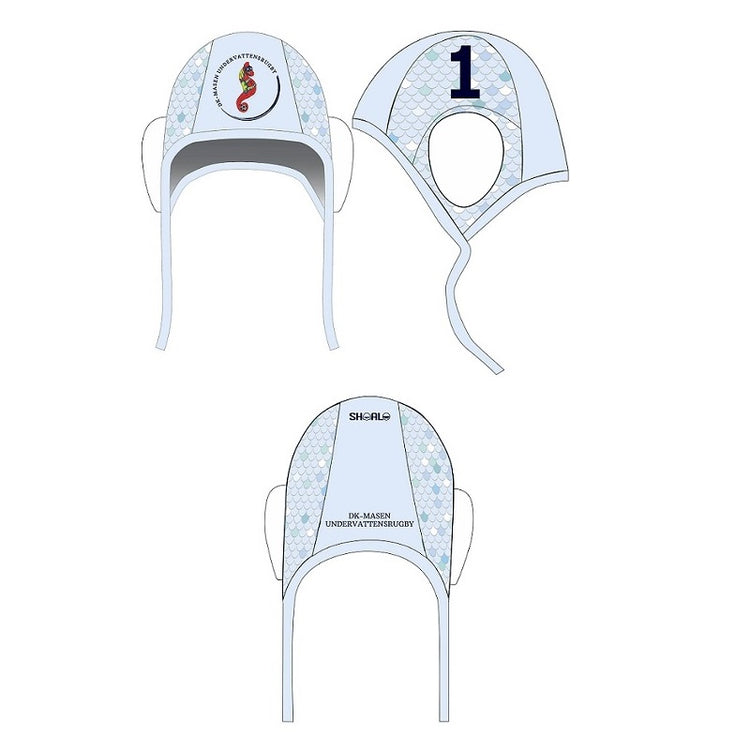 SHOALO Customised - DK Masen Underwater Rugby Water Polo Caps - SINGLE (Various Colours)