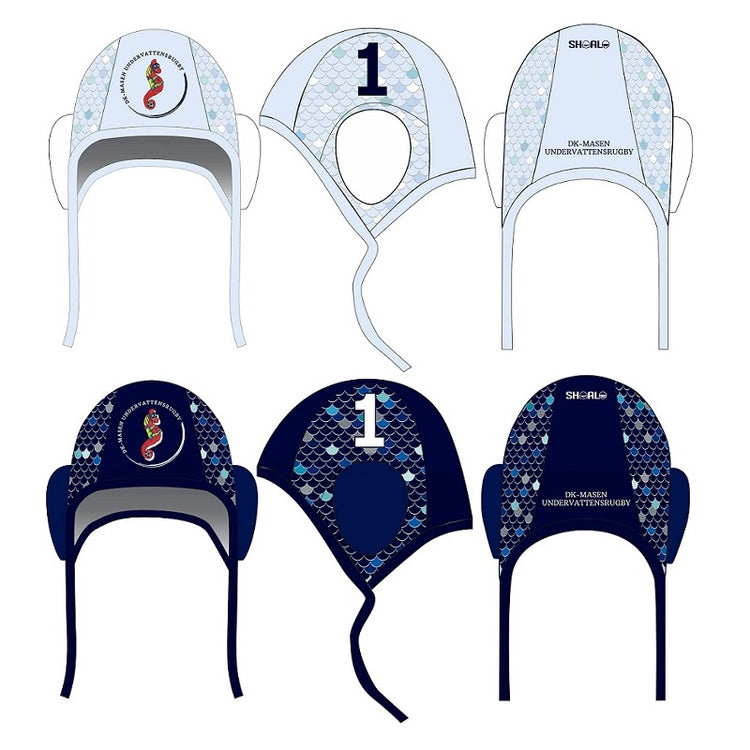 SHOALO Customised - DK Masen Underwater Rugby Water Polo Caps - SINGLE (Various Colours)