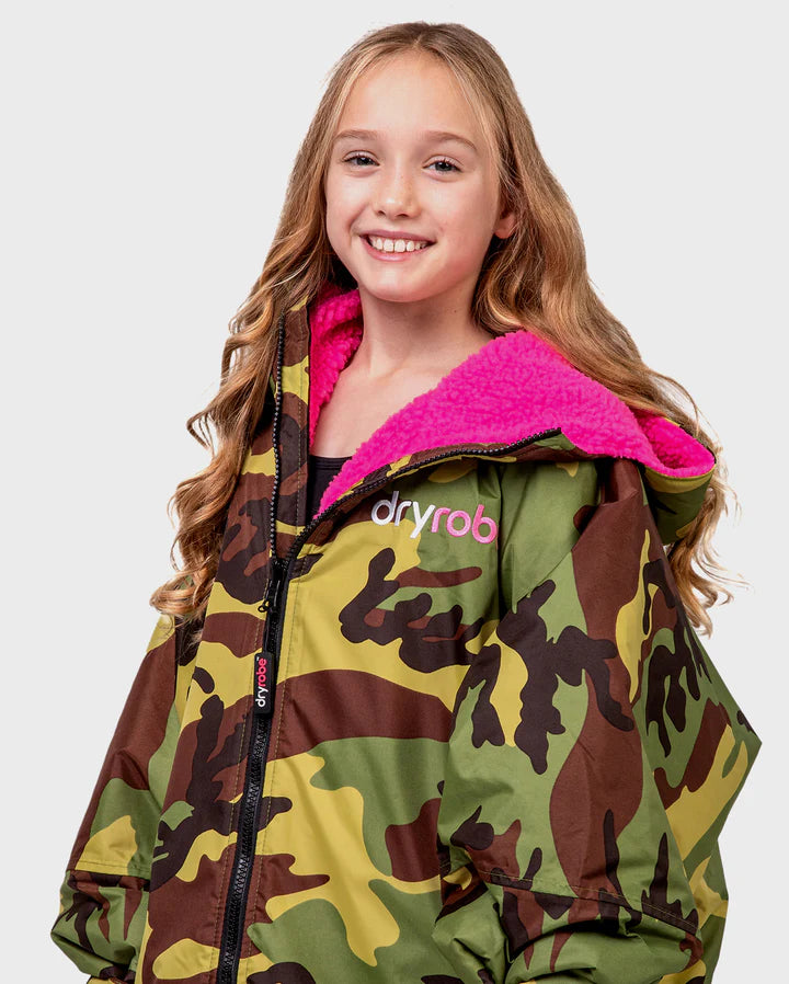 Dryrobe® Camo Pink Kids Advance Changing Robe