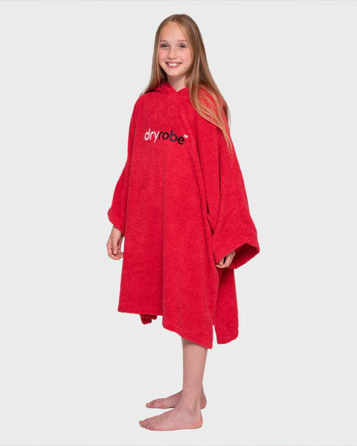 Dryrobe® Red Kids Organic Towel Changing Robe