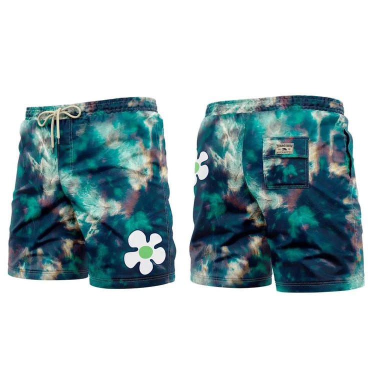 TURBO Flower - 39056 - Mens Swim / Beach Shorts
