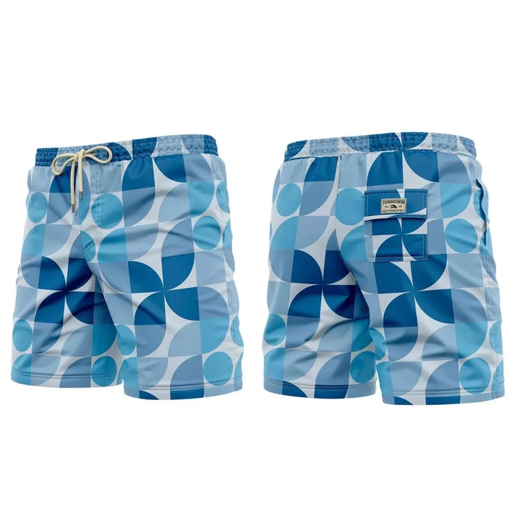 TURBO Flower Squares - 39058 - Mens Swim / Beach Shorts