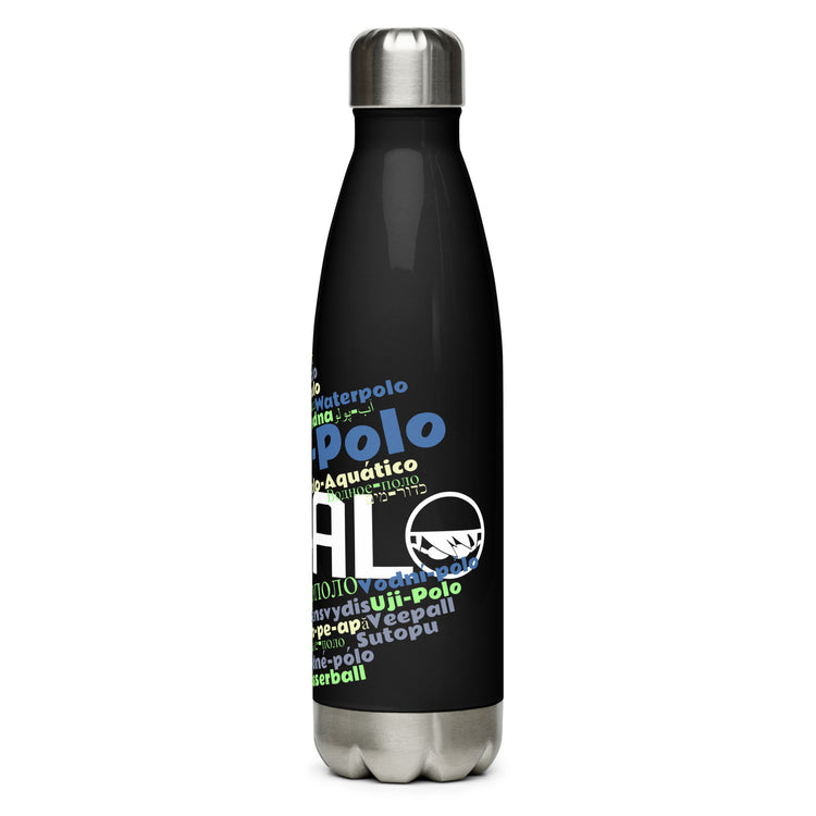 SHOALO Water Polo Word Cloud - Stainless Steel Water Bottle (500ml)