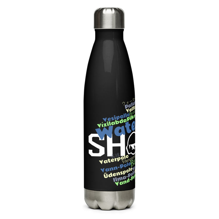 SHOALO Water Polo Word Cloud - Stainless Steel Water Bottle (500ml)