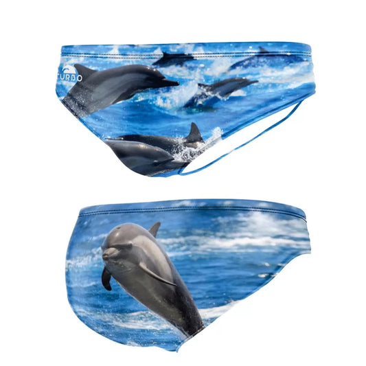 TURBO Dolphins - 732454- Mens Suit - Water Polo Swimming Trunks
