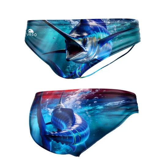 TURBO Blue Phantom - 732456- Mens Suit - Water Polo Swimming Trunks