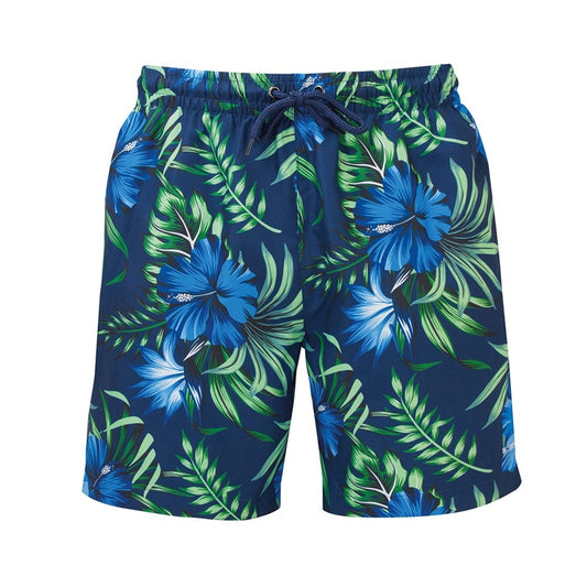 Summer Tour Men's Blue Flower Swimming Shorts