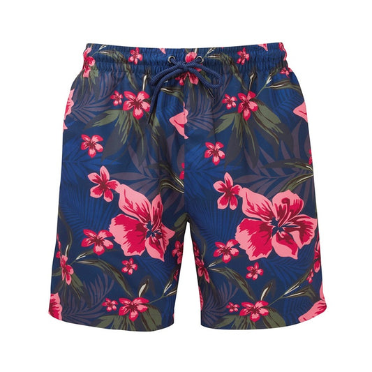 Summer Tour Men's Pink Flower Swimming Shorts