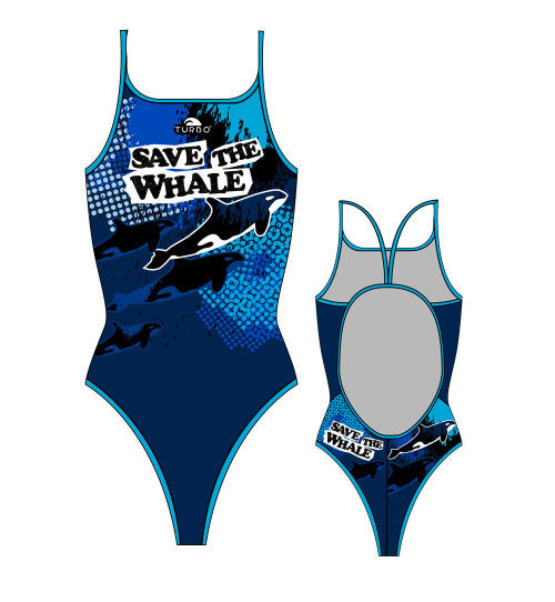 TURBO Save the Whale 894232 Thin Strap Womens Swimsuit