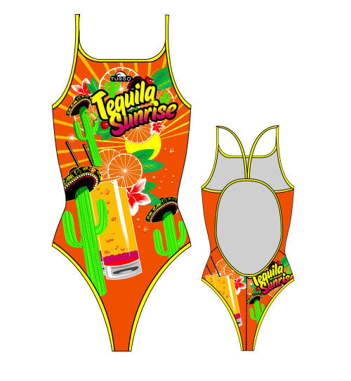 TURBO Tequila Sunrise 894802 14 Thin Strap Womens Swimsuit Swimwear Costume Swimming