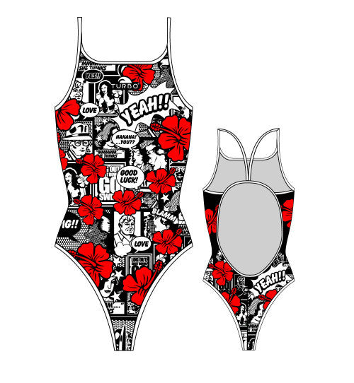 TURBO - 895532-0809 - Thin Strap Womens Swimsuit / Swimwear / Costume - Swimming