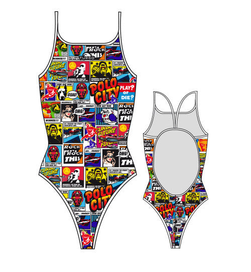 TURBO - 895542-0099 - Thin Strap Womens Swimsuit / Swimwear / Costume - Swimming