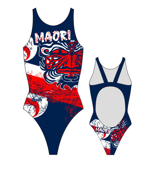 Waterpoloshop - TURBO Maori Flag - 898111-0807 - Womens Swimsuit / Swimwear / Costume - Swimming