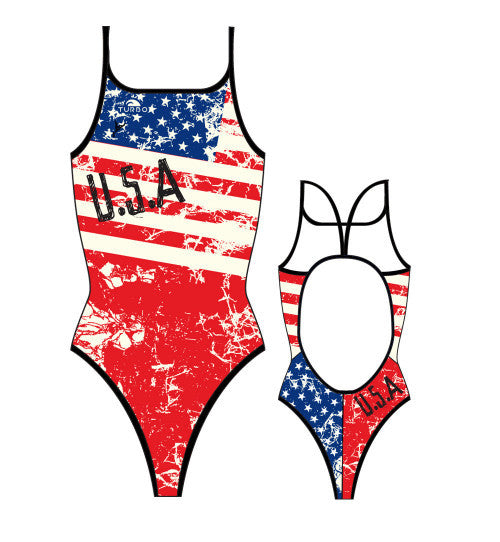 TURBO - 898762-0709 - Thin Strap Womens Swimsuit / Swimwear / Costume - Swimming