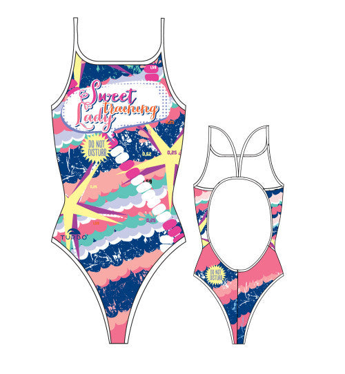 TURBO - 898872-0016 - Thin Strap Womens Swimsuit / Swimwear / Costume - Swimming