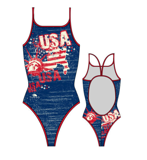 TURBO - 899052-0807 - Thin Strap Womens Swimsuit / Swimwear / Costume - Swimming