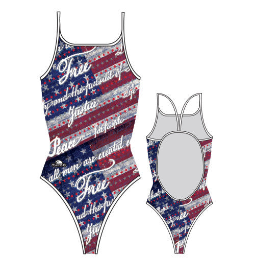 TURBO - 899902-0099 - Thin Strap Womens Swimsuit / Swimwear / Costume - Swimming