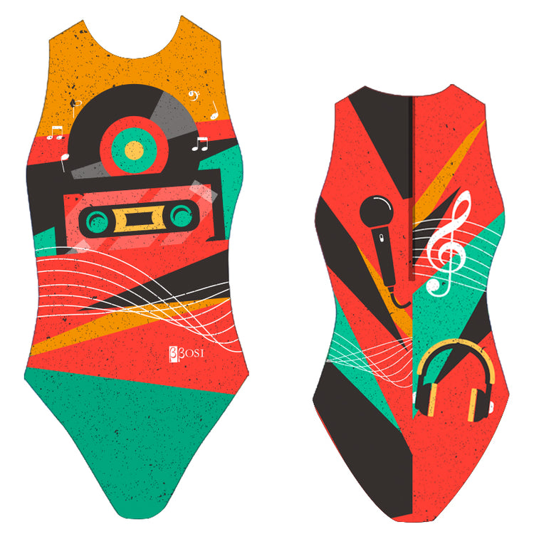 BBOSI Retro Music - Womens Water Polo Suits / Costume
