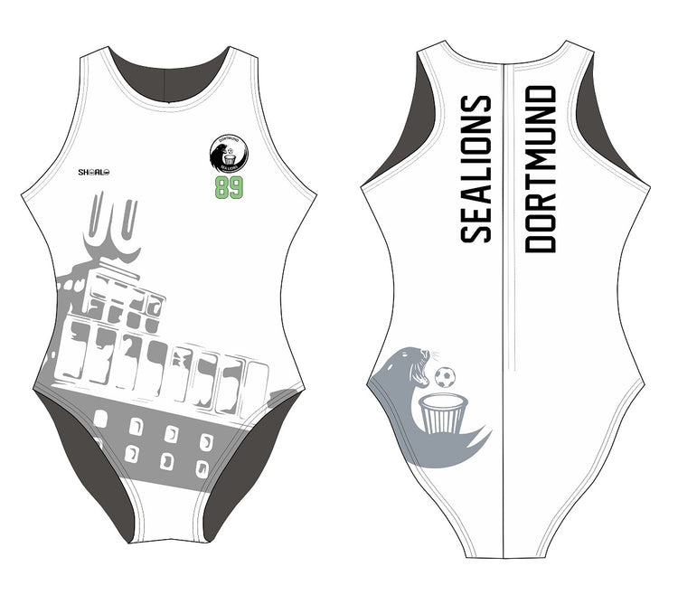 SHOALO Customised - Sealions Womens Water Polo Suits + NUMBER
