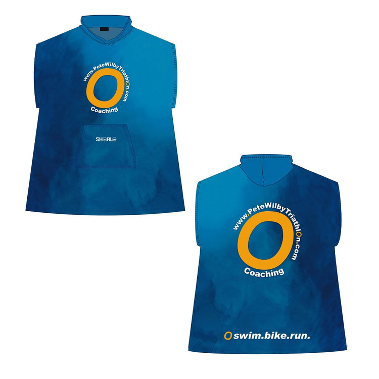 SHOALO Customised - Pete Wilby's Triathlon ADULTS Unisex Hooded Towel / Changing Robe / Poncho
