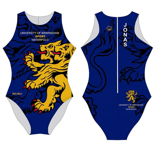 SHOALO Customised - Birmingham Uni Womens Water Polo Suits + NAME / INITIALS