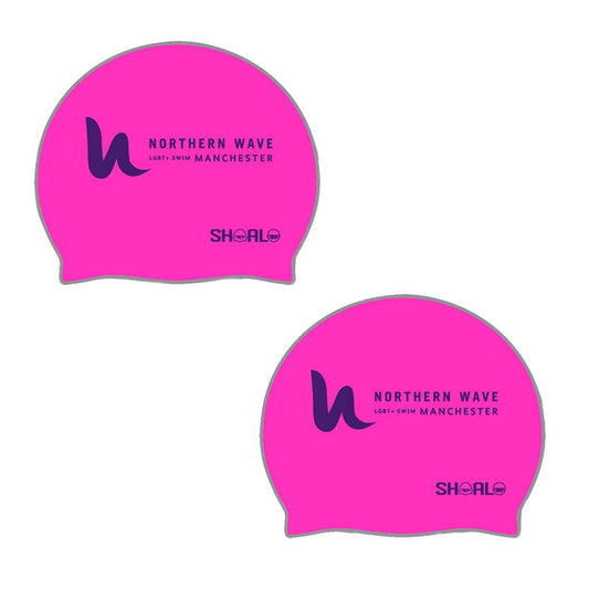 SHOALO Customised - Northern Wave Silicone Swimming Caps / Hats