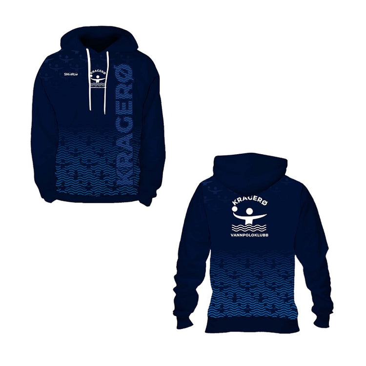 SHOALO Customised - Kragero Unisex Hoody / Hoodie (no zip) ALL OVER PRINT - POLYESTER