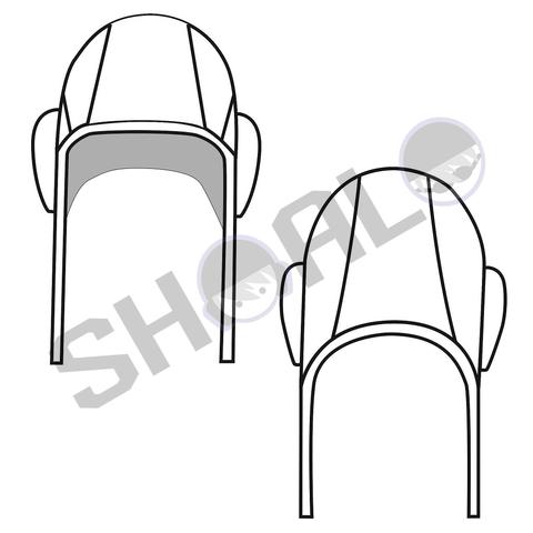 SHOALO Custom Design - Water Polo Cap (HARD PLASTIC EAR GUARDS) - SINGLE