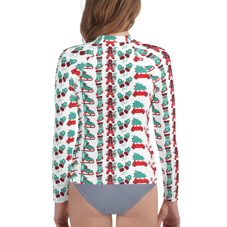 SHOALO Christmas - Boy's / Girl's Rash Guard / Vest (8-20 Yrs)