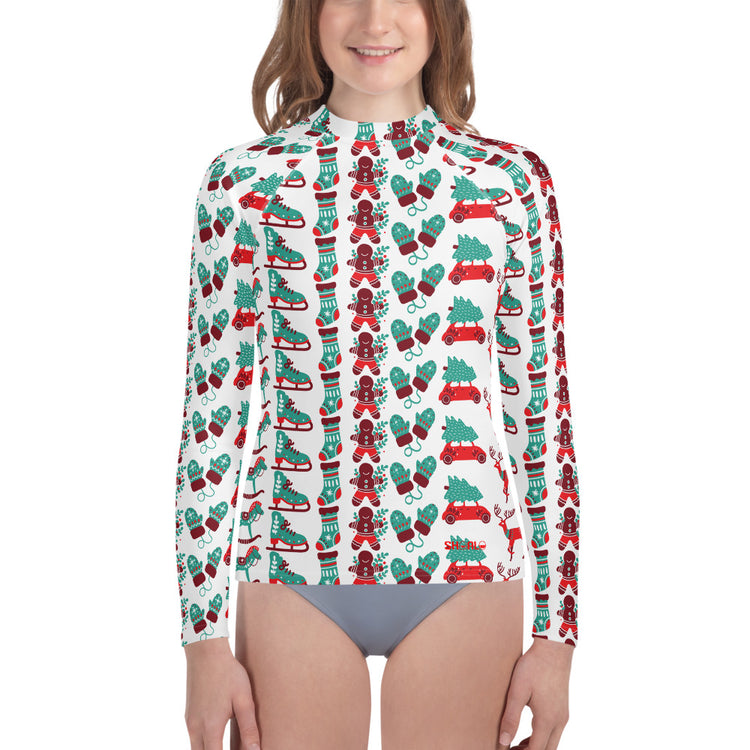SHOALO Christmas - Boy's / Girl's Rash Guard / Vest (8-20 Yrs)