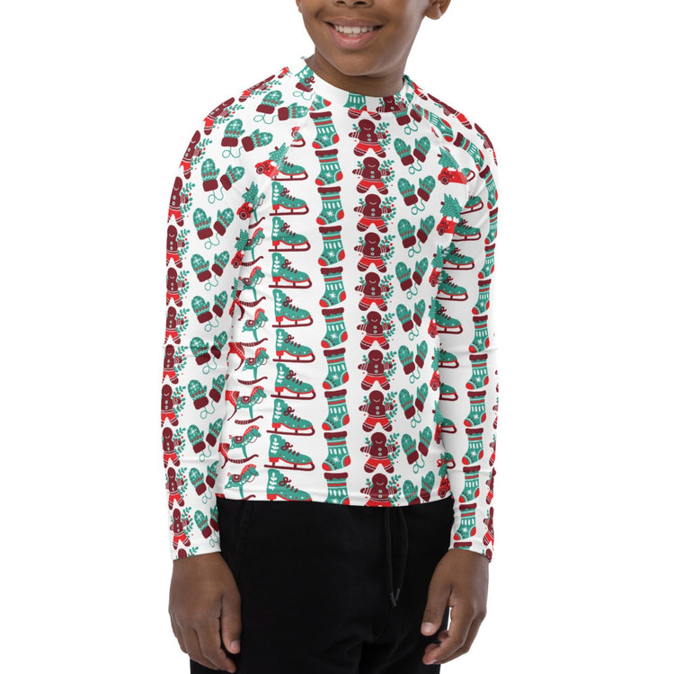 SHOALO Christmas - Boy's / Girl's Rash Guard / Vest (8-20 Yrs)