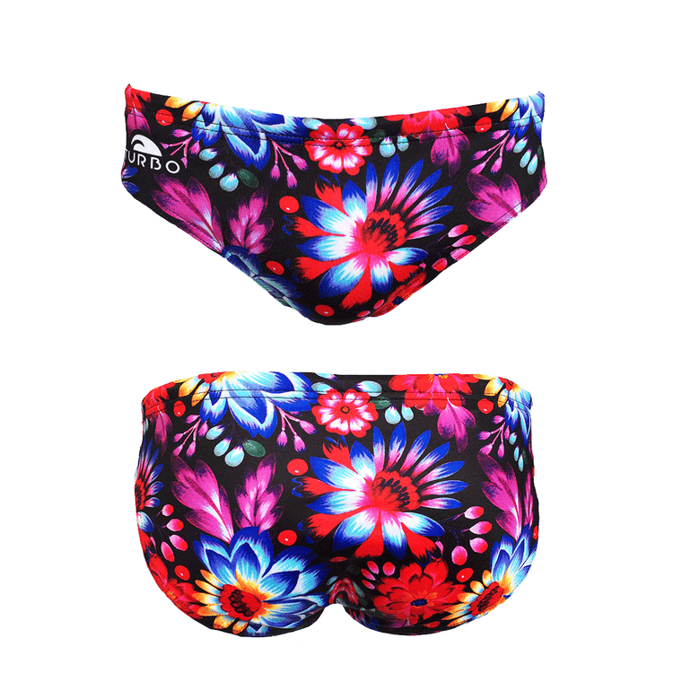 TURBO Black Flower - 730910 - Mens Suit - Water Polo