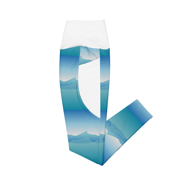 SHOALO Wave (22) - Womens 7/8 All Day Leggings With Side Pockets