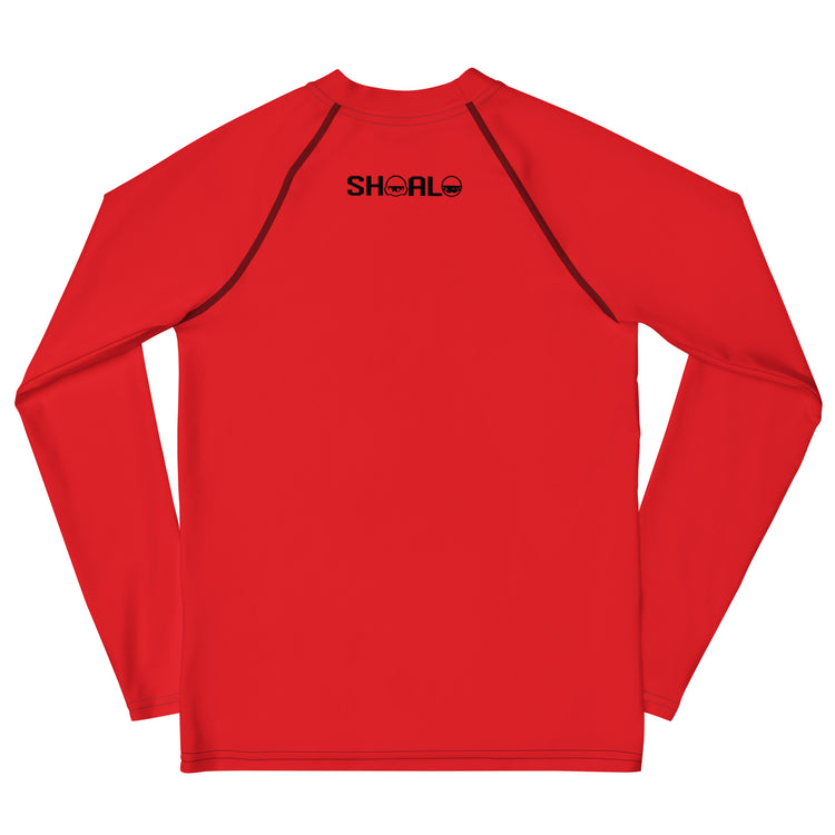 SHOALO Alizarin Red - Boy's / Girl's Long Sleeve Rash Vest (8-20 Yrs)