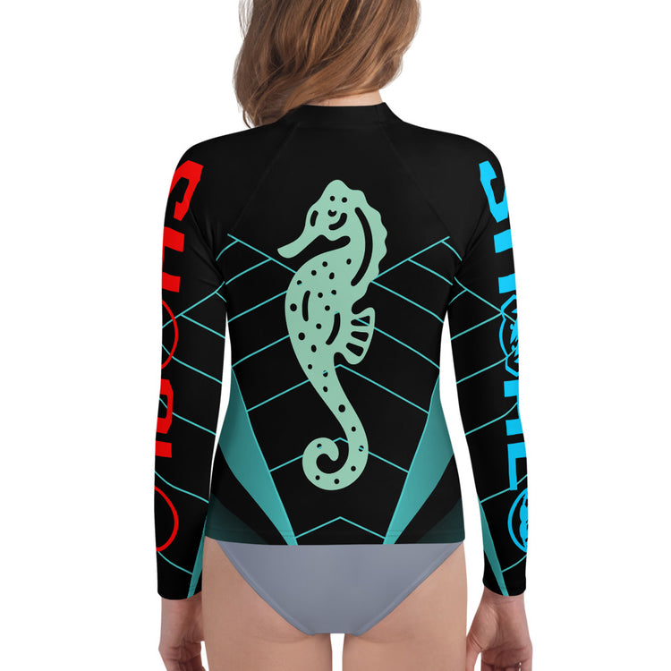 SHOALO Z1000 - Boy's / Girl's Long Sleeve Rash Guard / Vest (8-20 Yrs)