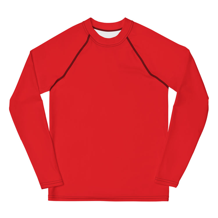 SHOALO Alizarin Red - Boy's / Girl's Long Sleeve Rash Vest (8-20 Yrs)